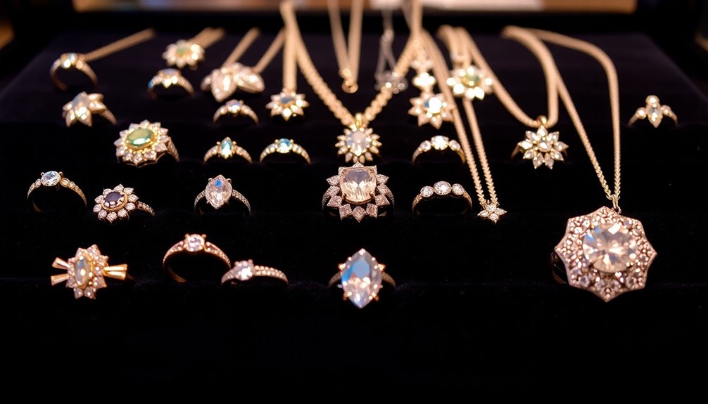 diverse range of jewelry